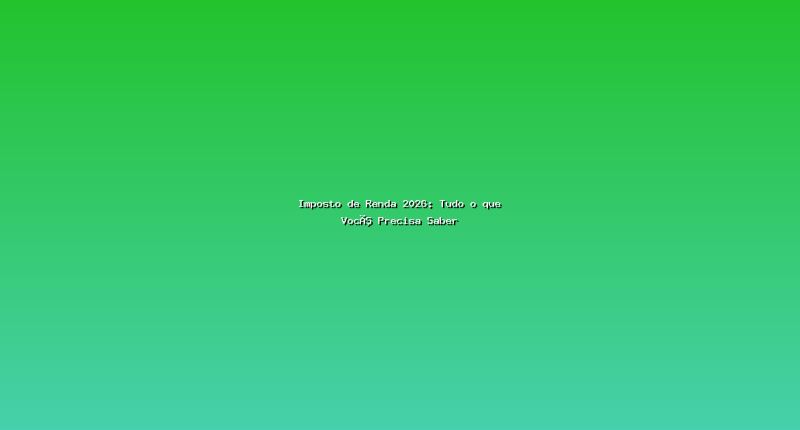 imposto de renda 2026